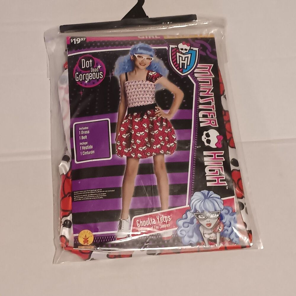Monster High Ghoulia Yelps Halloween Costume-Large (10-12)-Rubies 881182-NEW - Picture 2 of 6